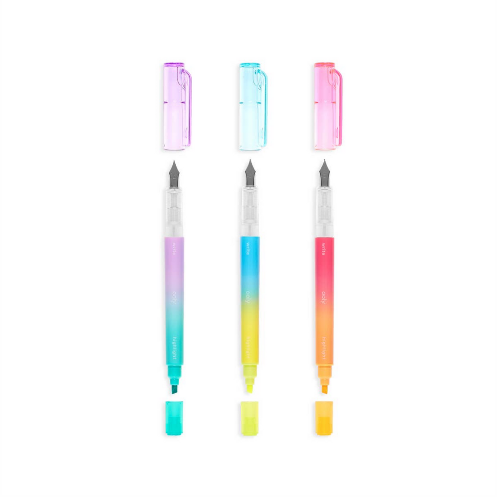 Ooly Writer's Duo Double Ended Fountain Pens and Highlighters