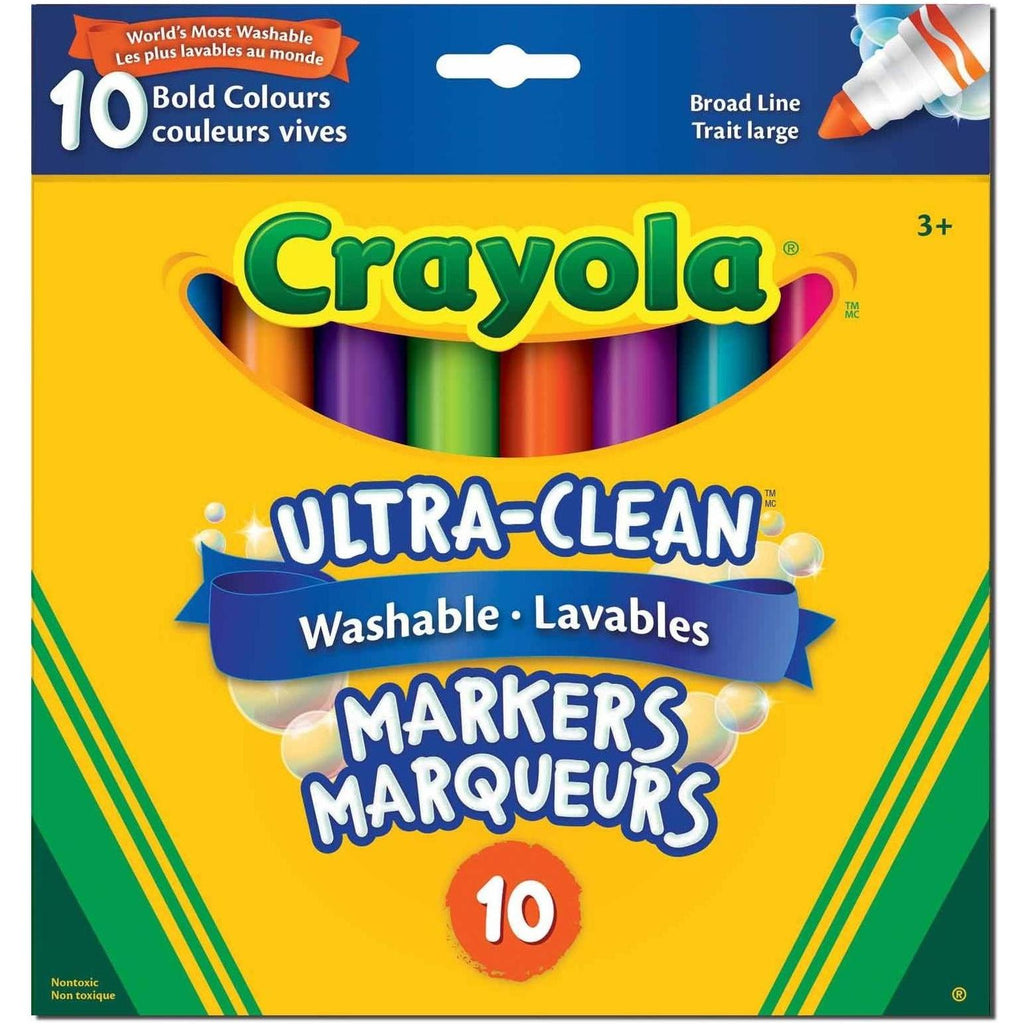 Crayola Ultra Clean Washable Broad Line Markers 10 Pack