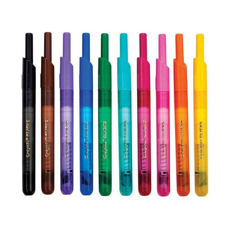 Crayola Super Clicks Retractable Markers, 10 Count