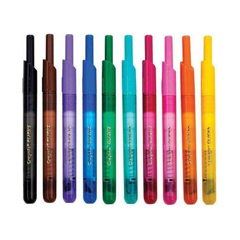 Crayola Super Clicks Retractable Markers, 10 Count