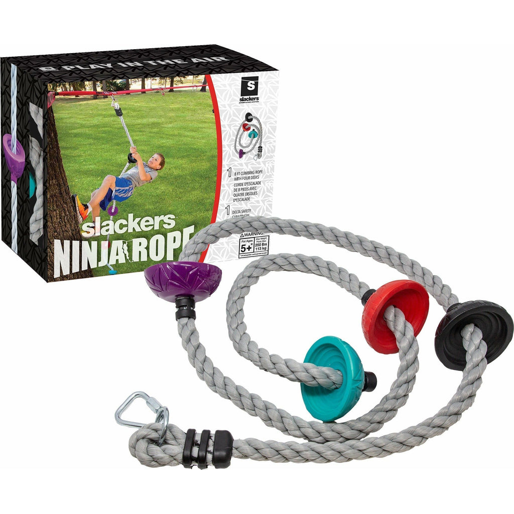 B4 Adventures Ninja 8' Climbing Rope with Foot Holds
