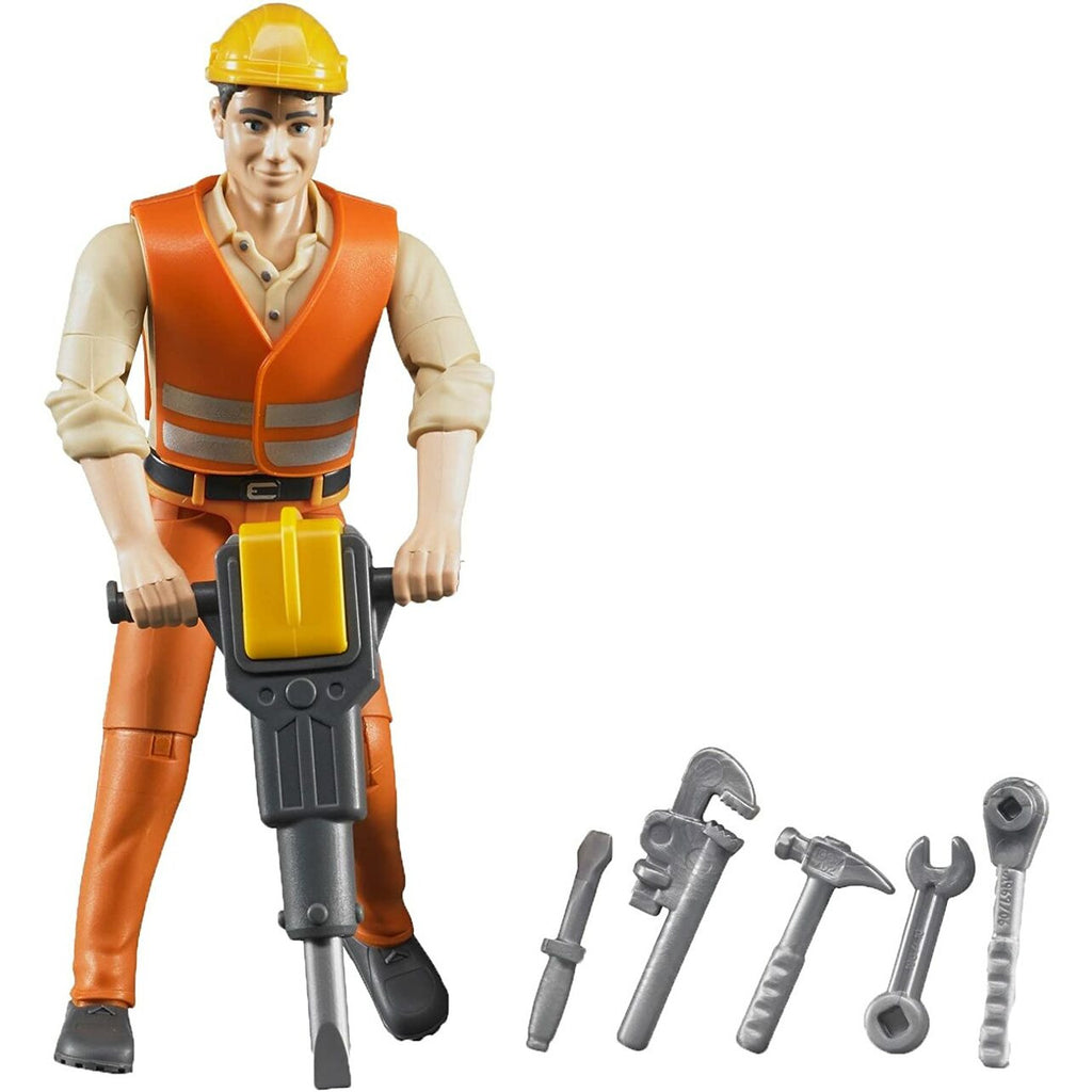 Bruder Construction Worker with Accessories 60200 canada ontario