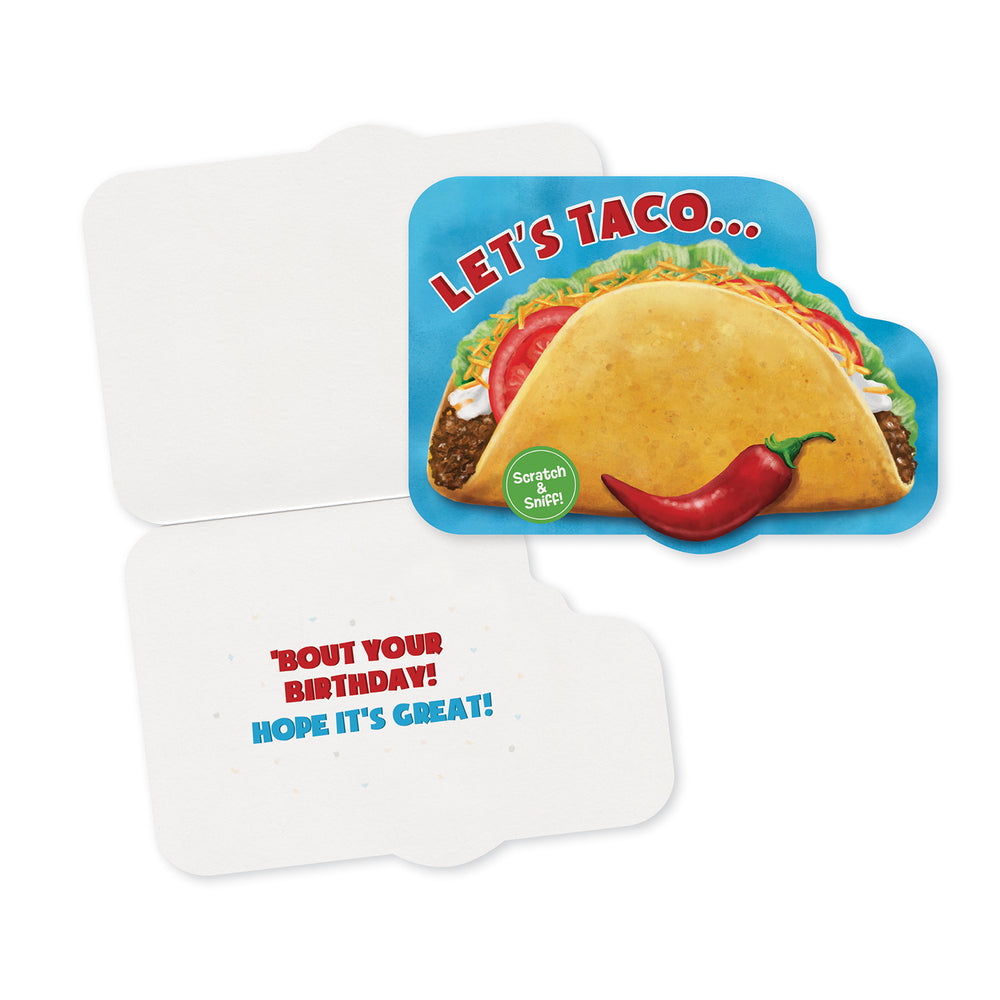 Peaceable Kingdom Birthday Card Scratch & Sniff Taco