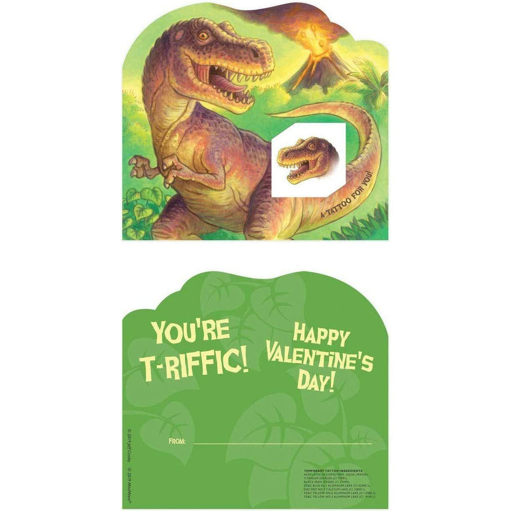 Peaceable Kingdom Dinosaur Tattoo Super Fun Pack Valentines Cards