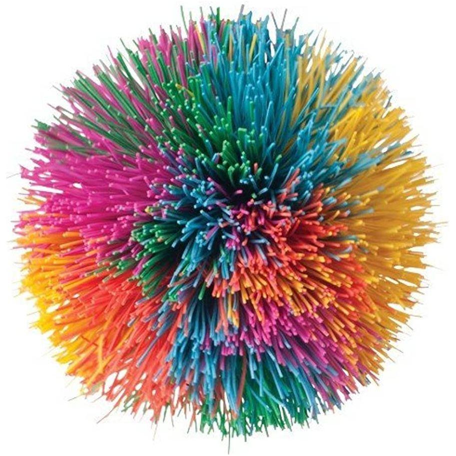 Toysmith Rainbow Pom Pom Ball