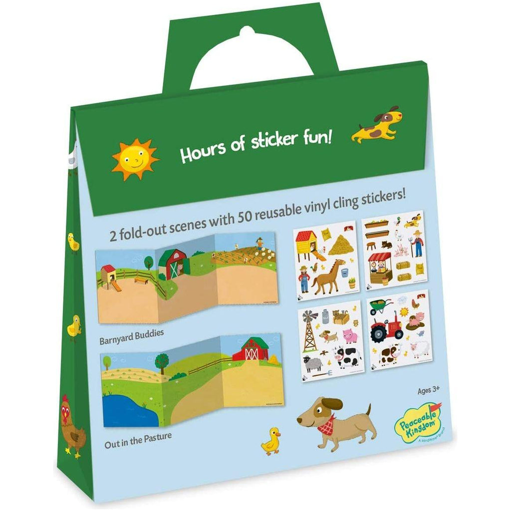 Peaceable Kingdom Reusable Sticker Tote On The Farm