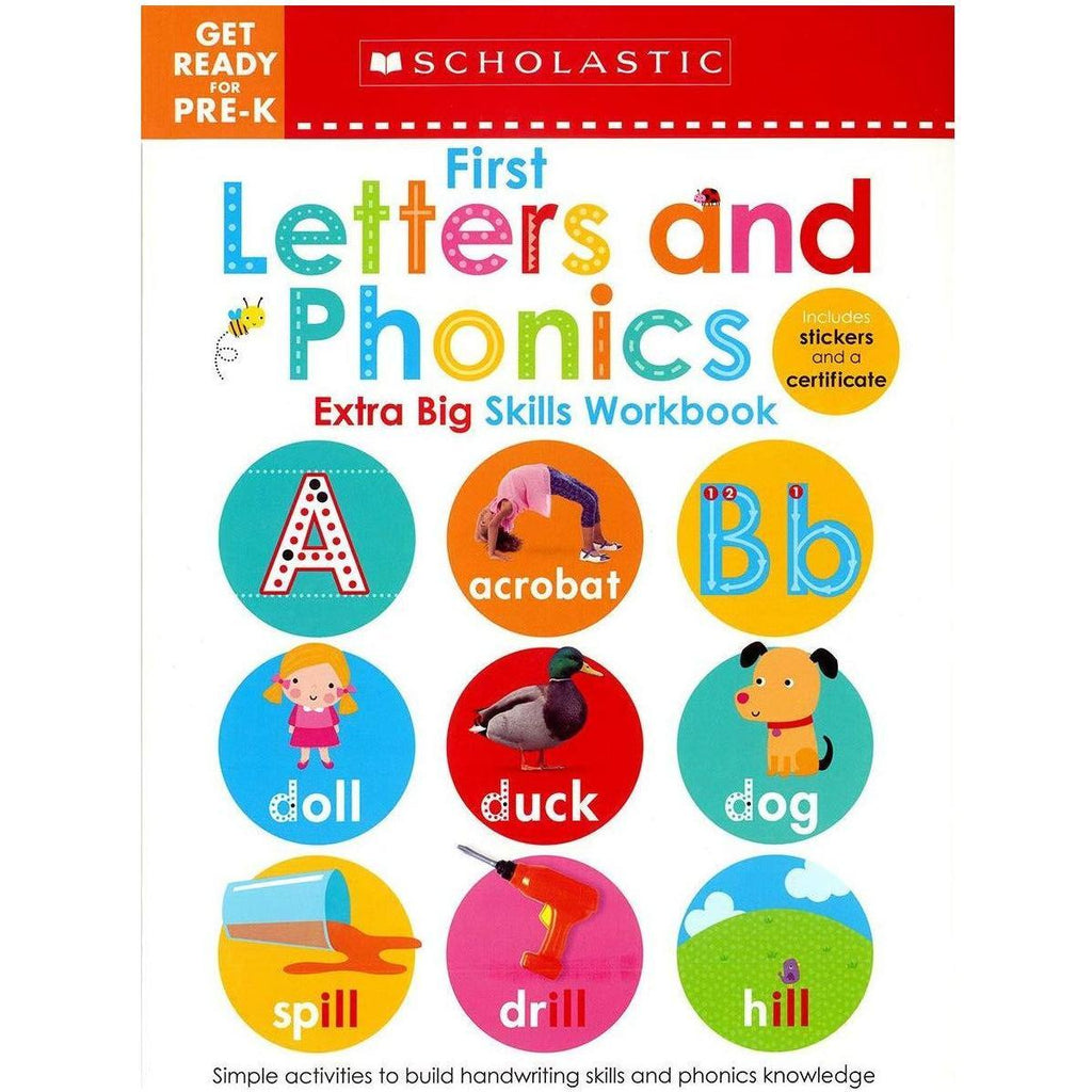 Scholastic Workbook Extra Big Skills: Get Ready for Pre-K: First Letters & Phonics canada ontario
