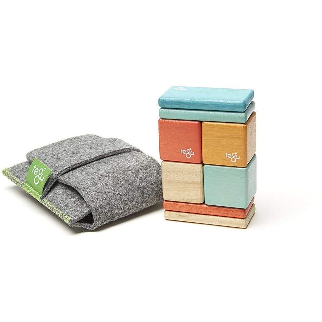 Tegu Pocket Pouch 8 Piece Magnetic Block Set Sunset canada ontario sustainable wood