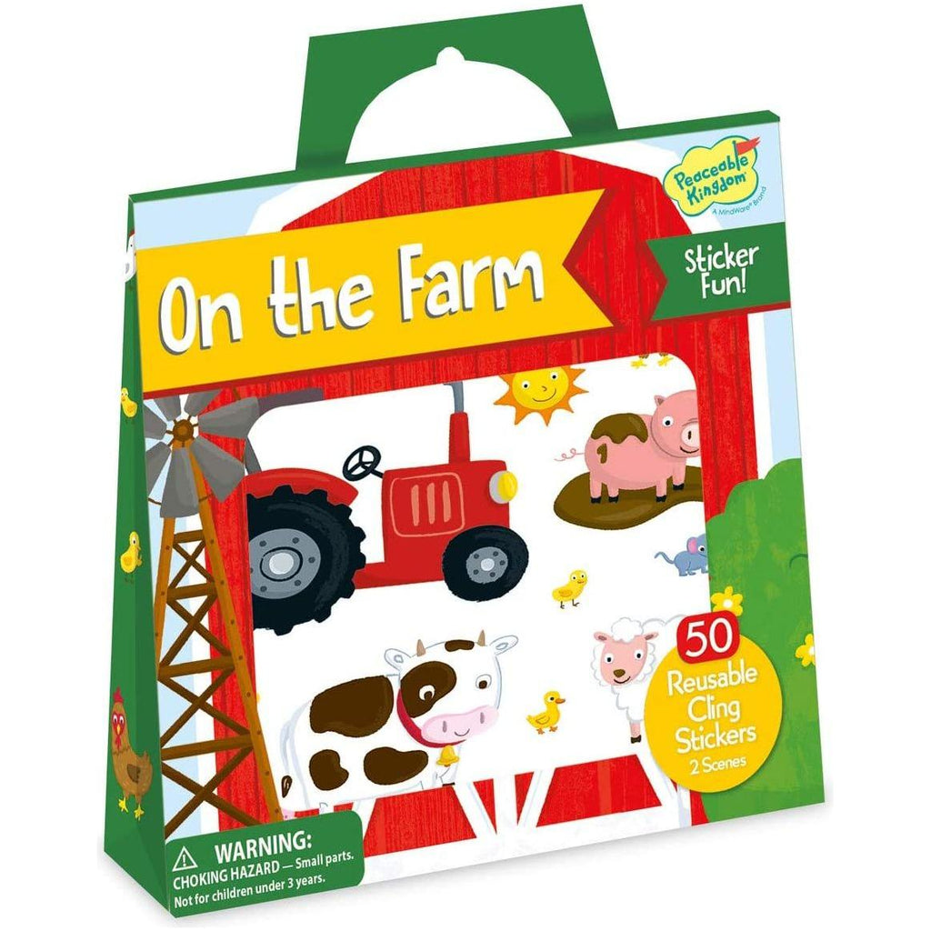 Peaceable Kingdom Reusable Sticker Tote On The Farm