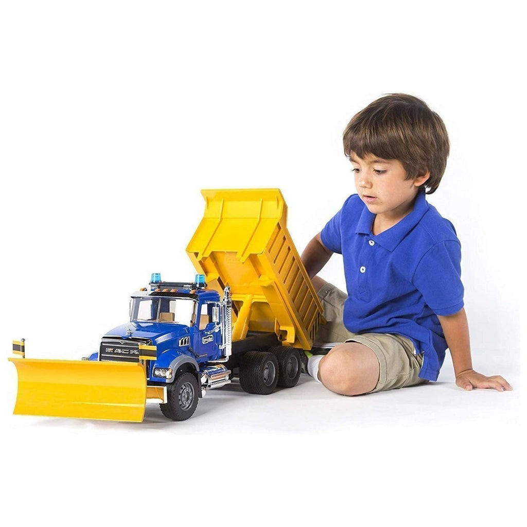 Bruder MACK Dump Truck with Snow Plow Blade 02825