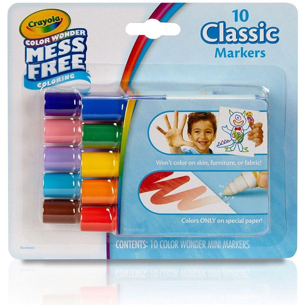 Crayola Colour Wonder Classic Mini Markers 10 Pack