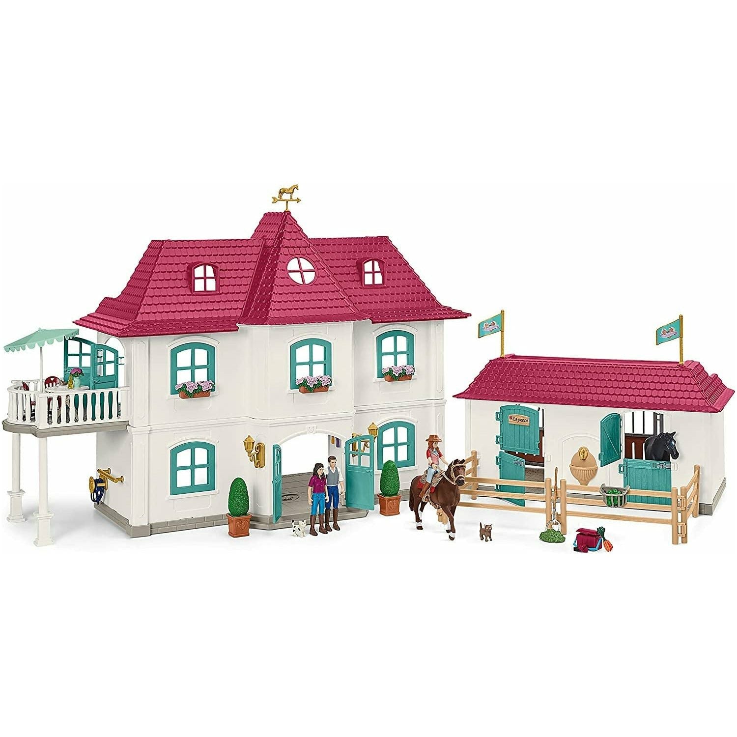 Schleich large horse stable with house online and stable
