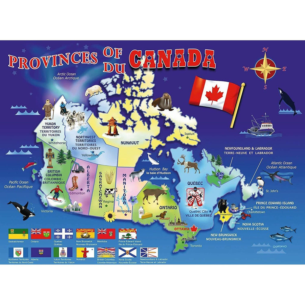 Ravensburger 100 Piece Puzzle Map of Canada 10569 canada ontario