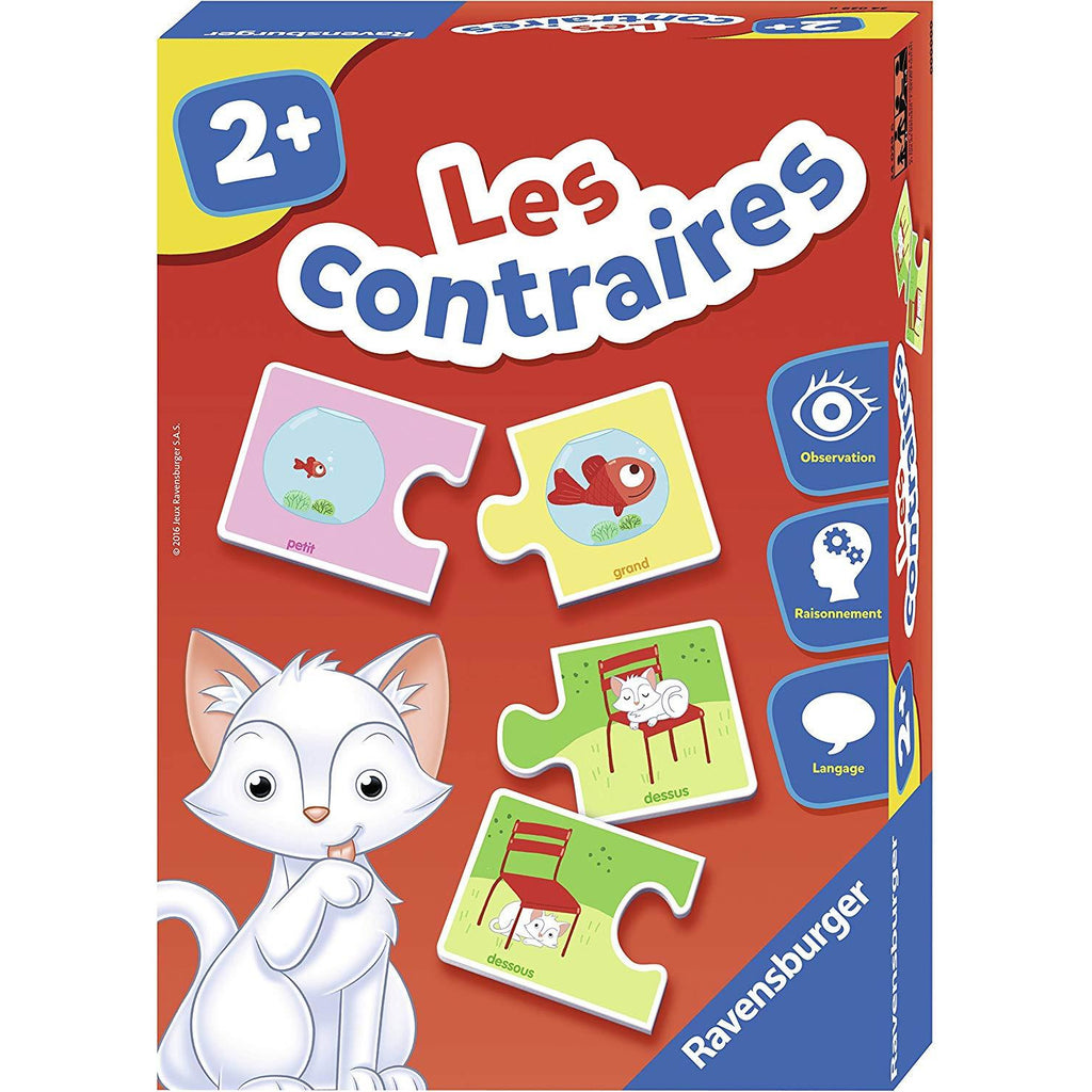 Ravensburger Les Contraires French Puzzle Game francais opposites game