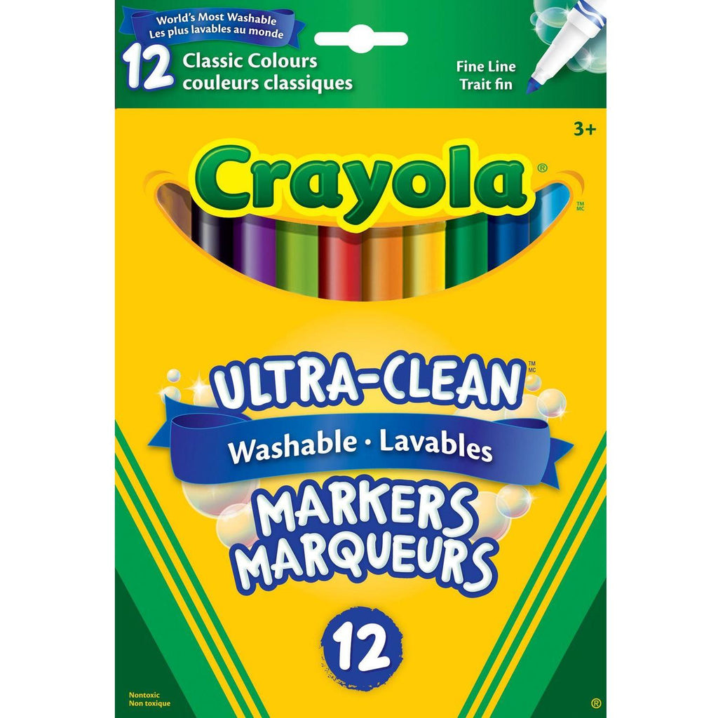 Crayola Ultra Clean Washable Markers Fine Line 12 Colours
