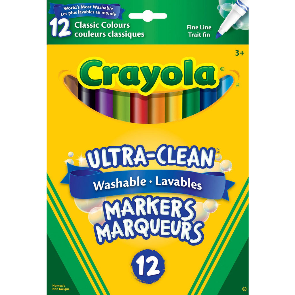 Crayola Ultra Clean Washable Markers Fine Line 12 Colours