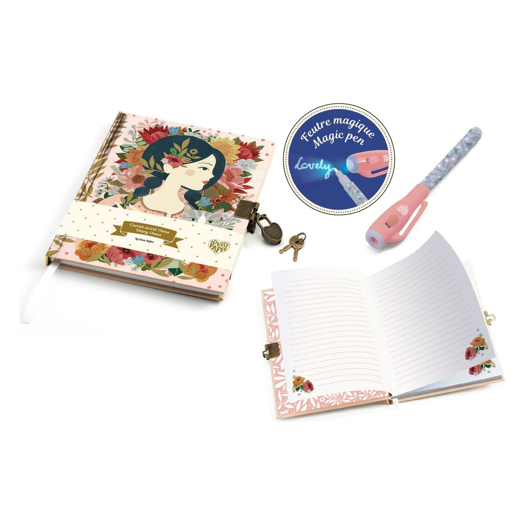 Djeco Secret Notebook & Pen Oana canada ontario