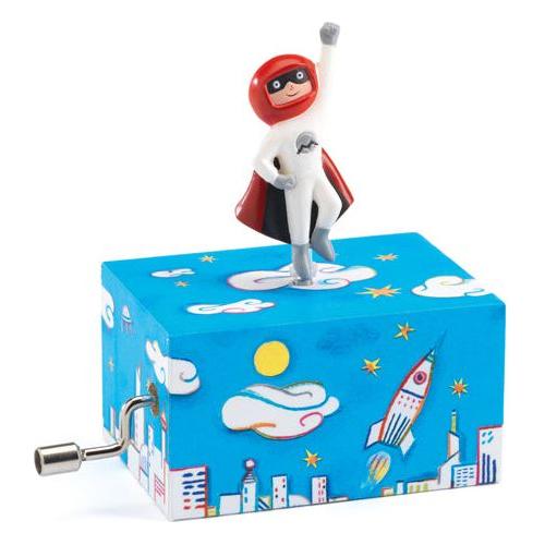 Djeco Hand Crank Music Box Super Cosmos in the City