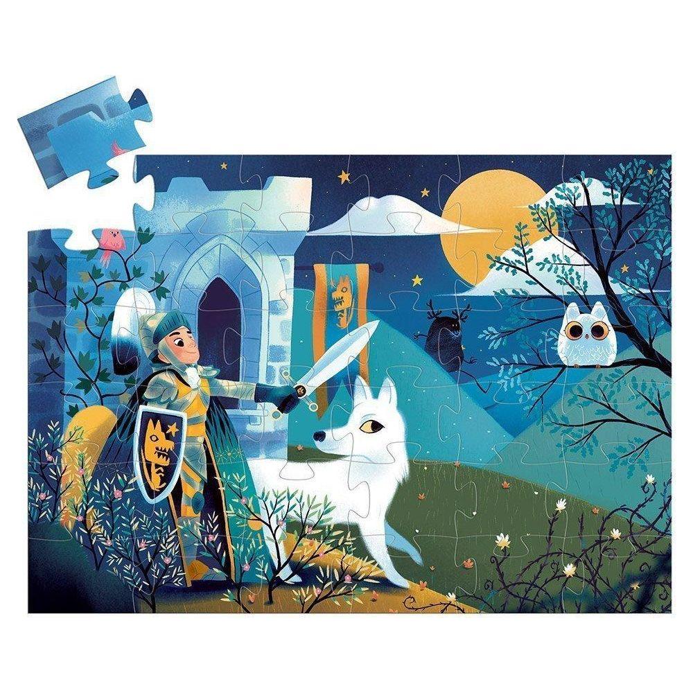 Djeco Silhouette Puzzle 36 Pieces Full Moon Knight