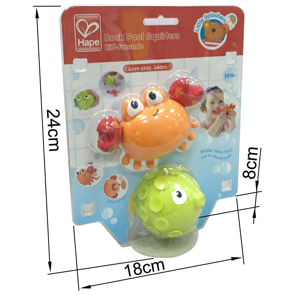 Hape Rock Pool Squirters crab puffer fish e0208 canada ontario bath toy 0208