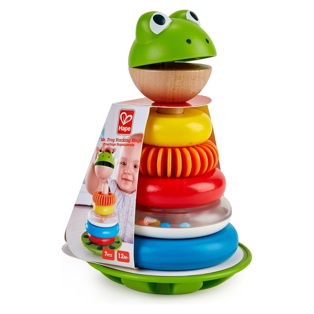 Hape Mr. Frog Stacking Rings infant toddler wooden toy canada ontario e0547