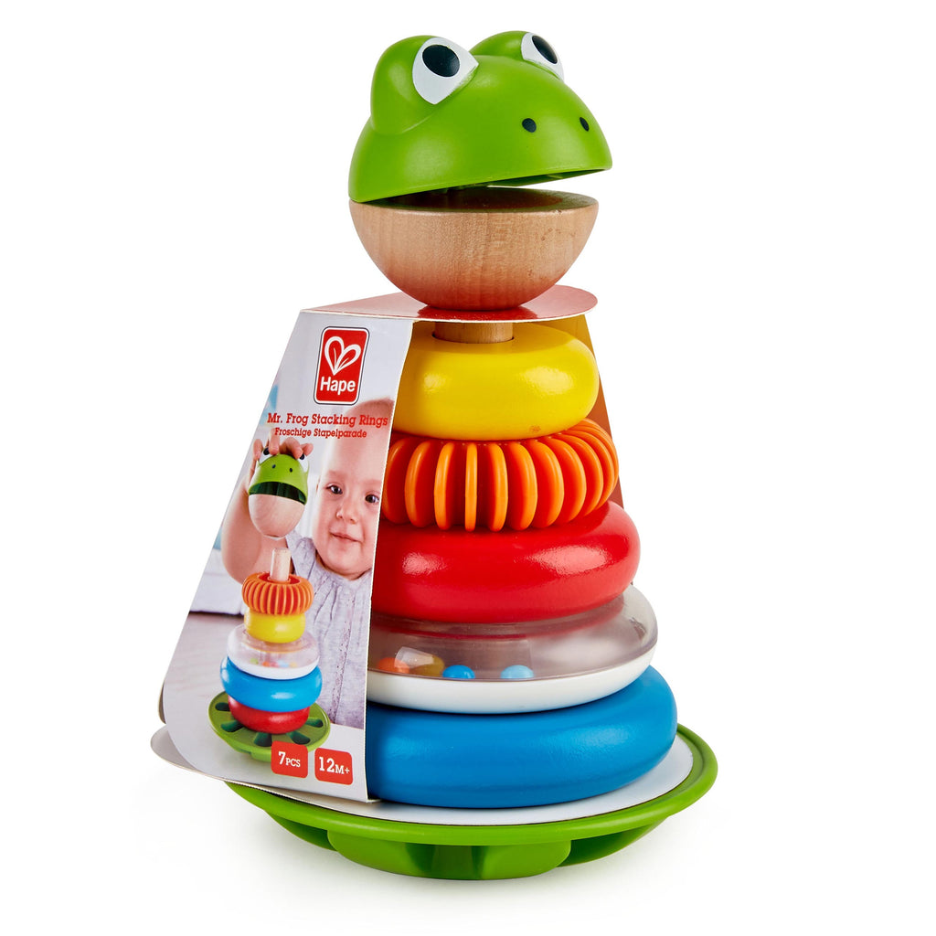 Hape Mr. Frog Stacking Rings infant toddler wooden toy canada ontario e0547