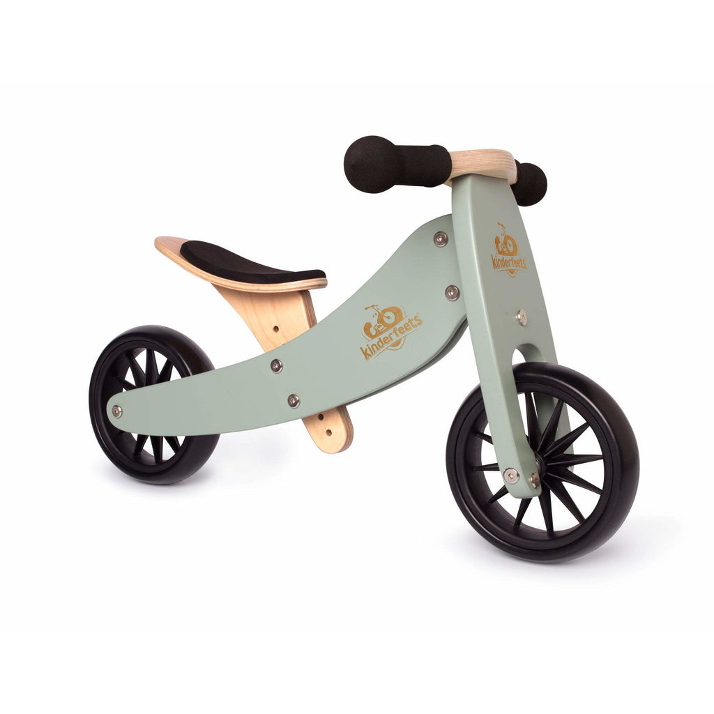 Kinderfeets Tiny Tot 2 in 1 Convertible Bike Sage green balance ontario canada wooden