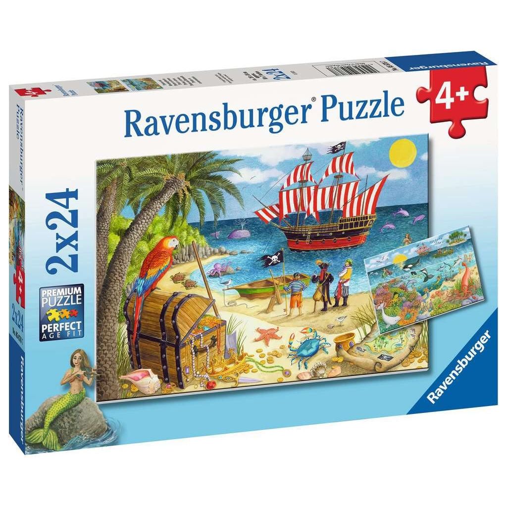 Ravensburger 2x24 Piece Puzzle Pirates & Mermaids