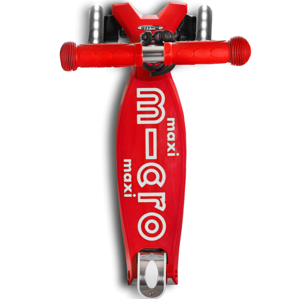 MICRO Maxi Deluxe LED Kickboard Scooter Red