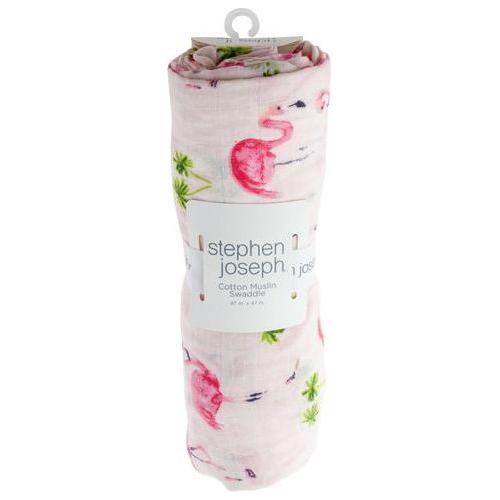 Stephen Joseph Muslin Blanket Flamingo