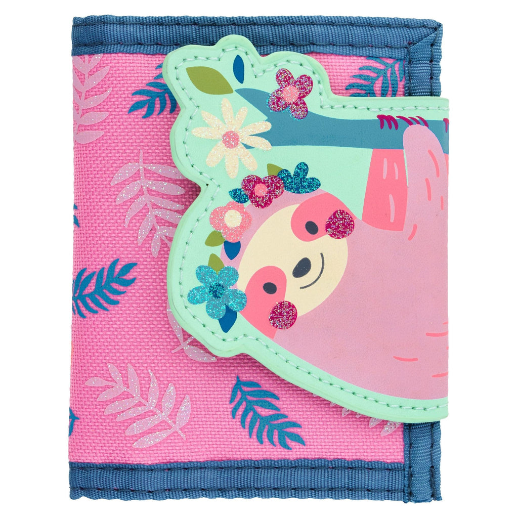 Stephen Joseph Wallet Sloth glitter kids canada ontario pink flowers