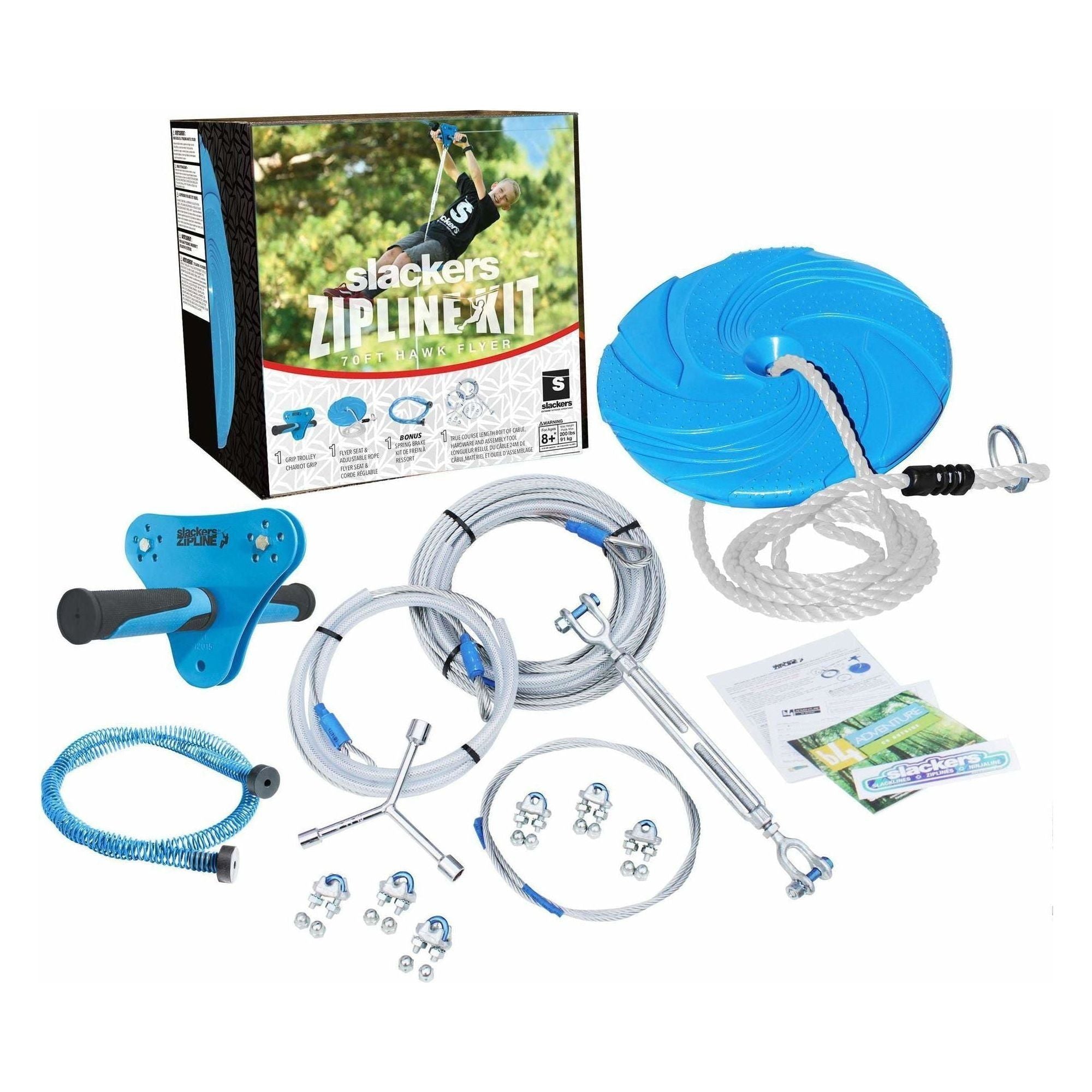 B4 Adventures Zipline 70' Hawk Kit with Spring Brakes – The