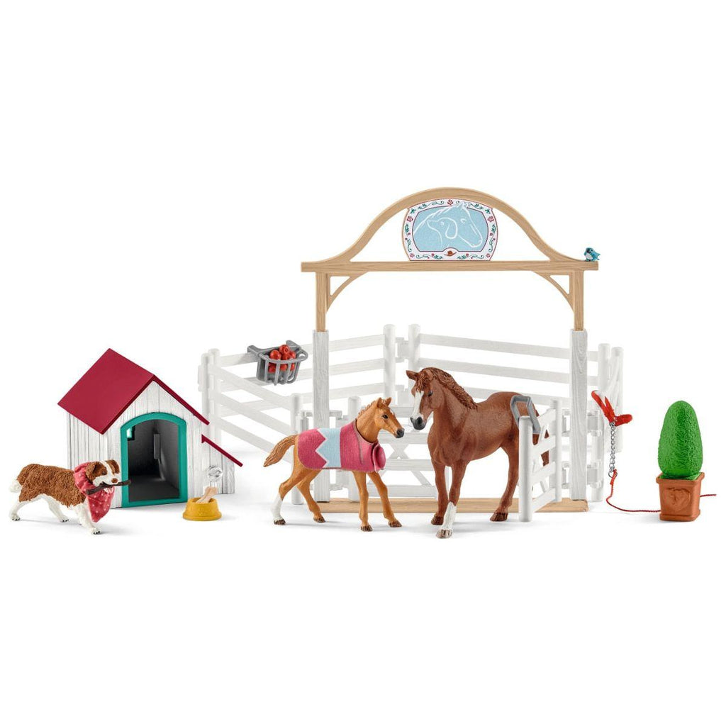Schleich Horse Club Hannah's Guest Horses with Ruby the Dog 42458 canada ontario