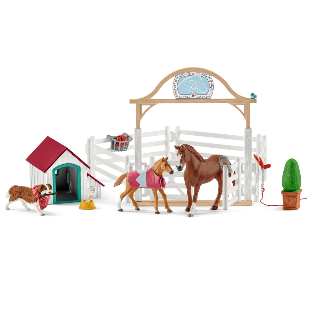 Schleich Horse Club Hannah's Guest Horses with Ruby the Dog 42458 canada ontario