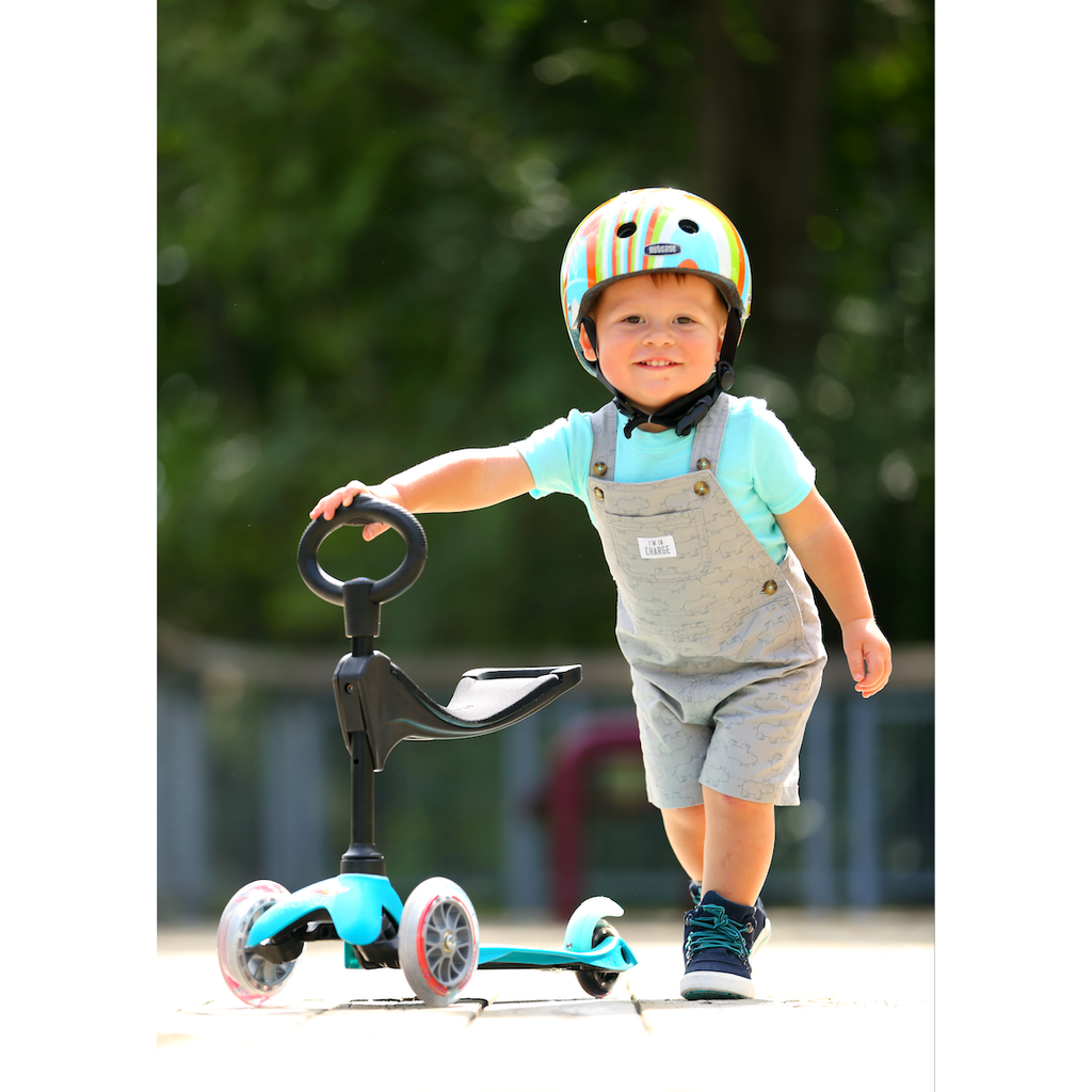 MICRO Mini 3-in-1 Deluxe Kickboard Scooter Aqua