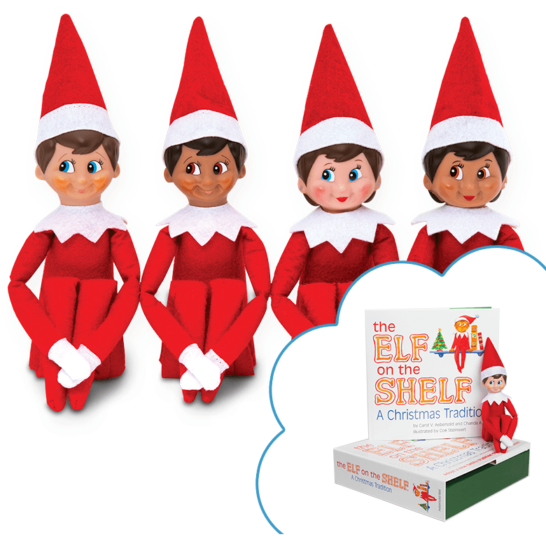 Elf on the Shelf Boxed Set A Christmas Tradition - Book & Boy Elf Light  Tone