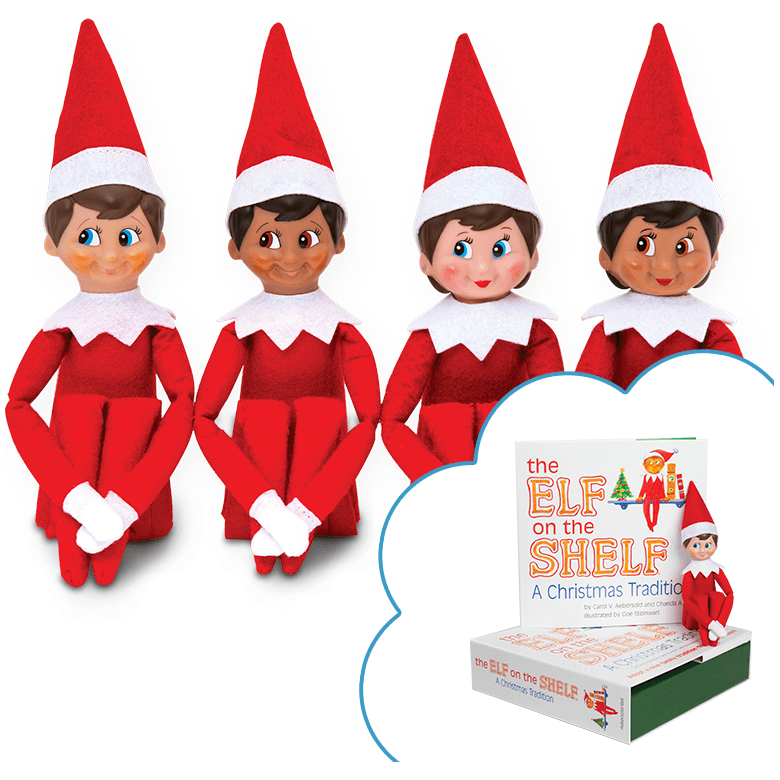 Elf on the Shelf Boxed Set A Christmas Tradition - Book & Boy Elf Light  Tone