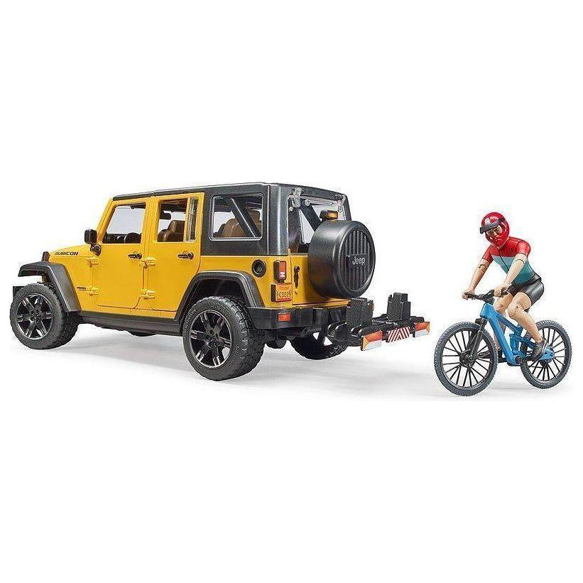 Bruder Jeep Wrangler Rubicon with Mountain Bike and Figure 02543 canada ontario