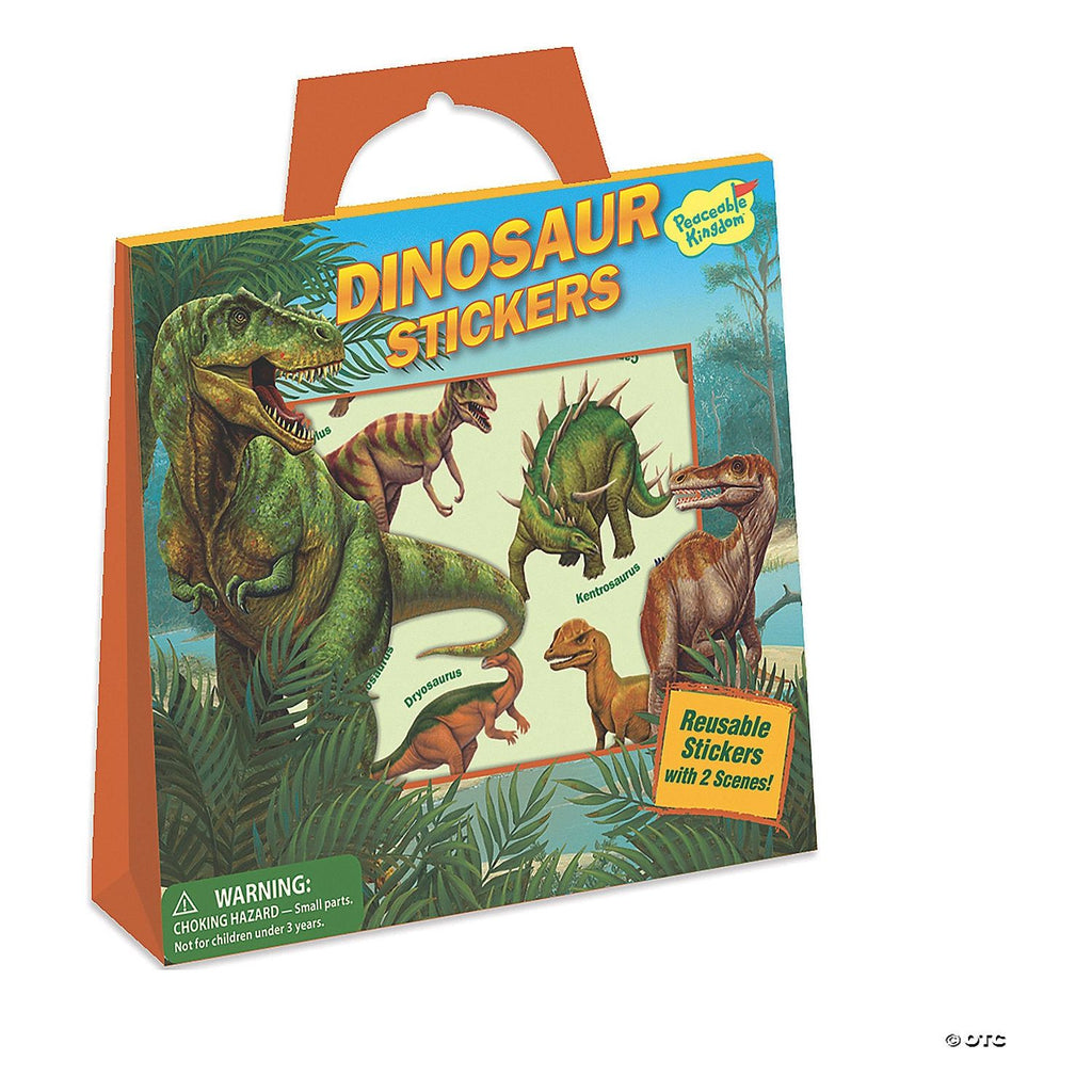 Peaceable Kingdom Reusable Sticker Tote Dinosaurs