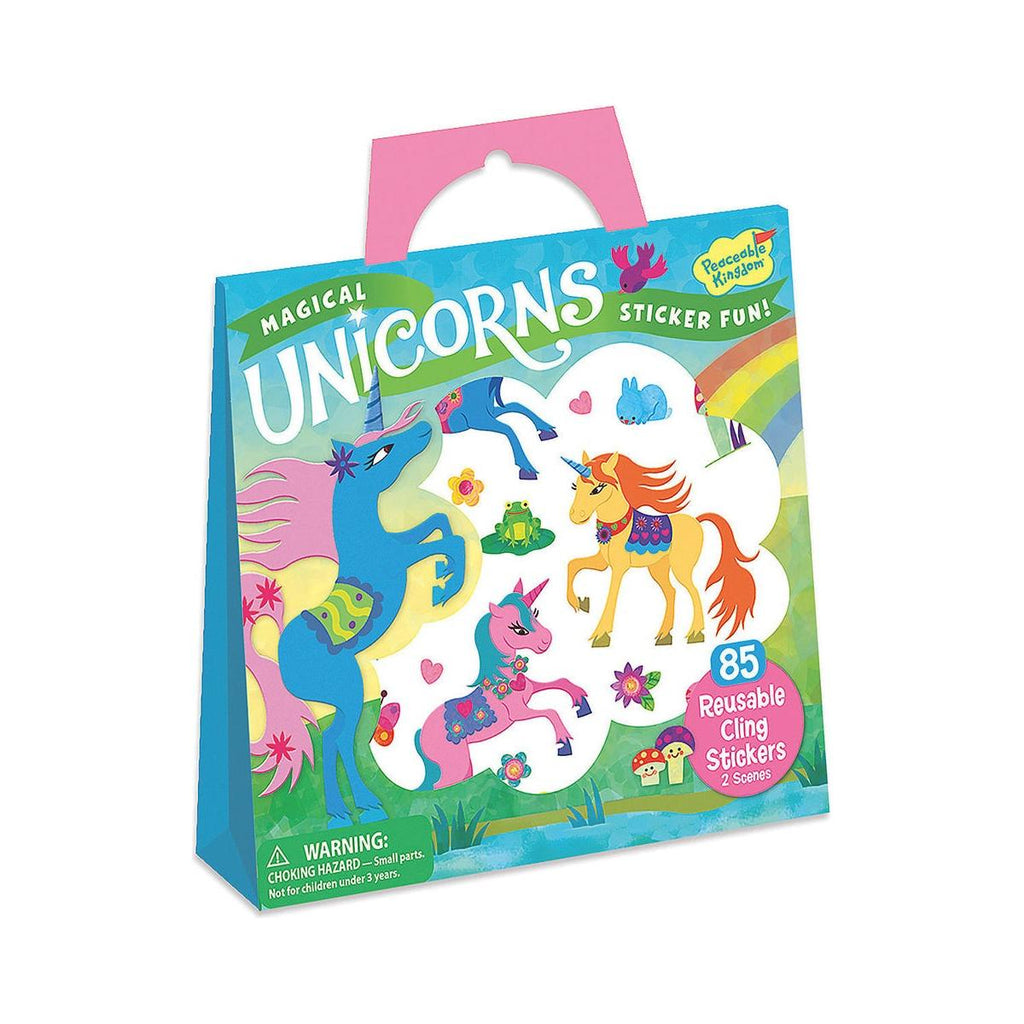 Peaceable Kingdom Reusable Sticker Tote Magical Unicorns
