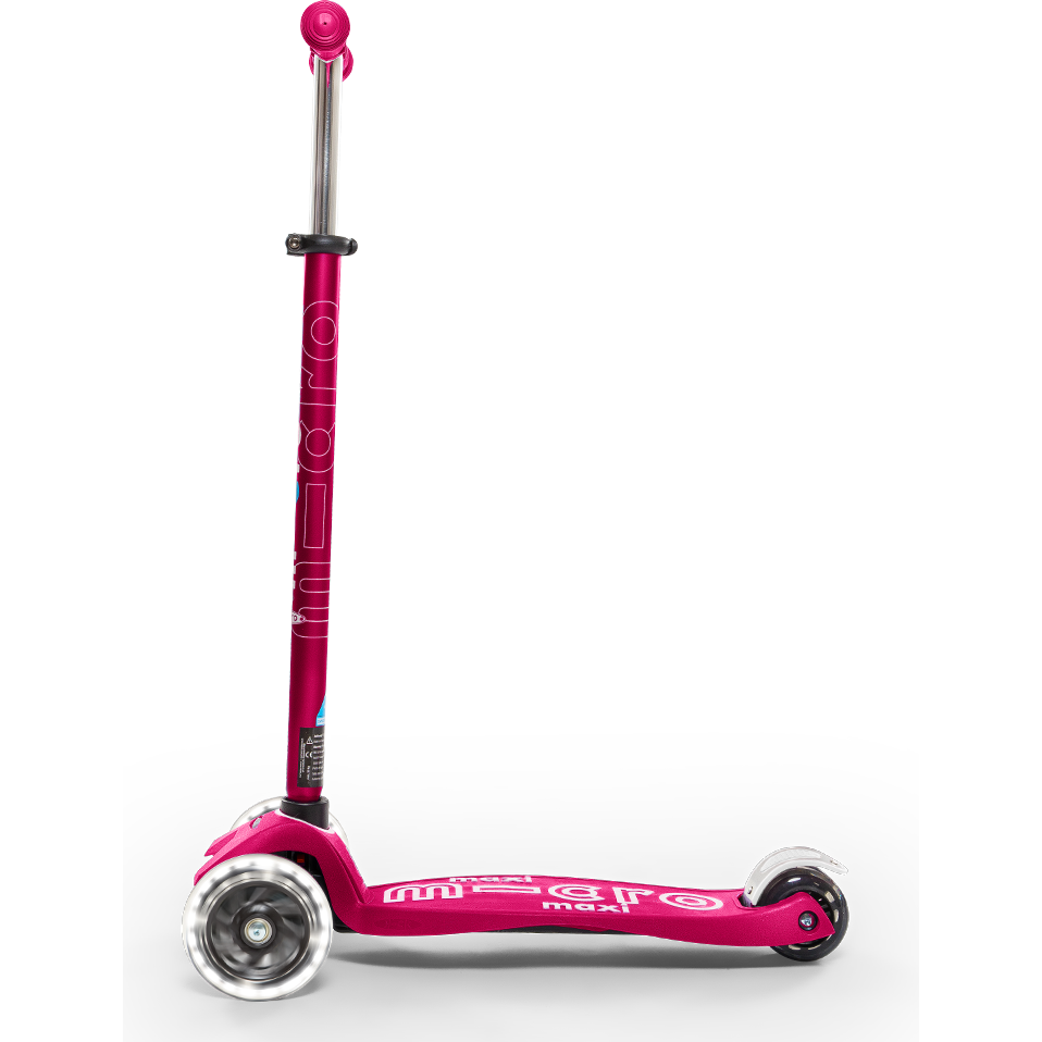 MICRO Maxi Deluxe LED Kickboard Scooter Pink