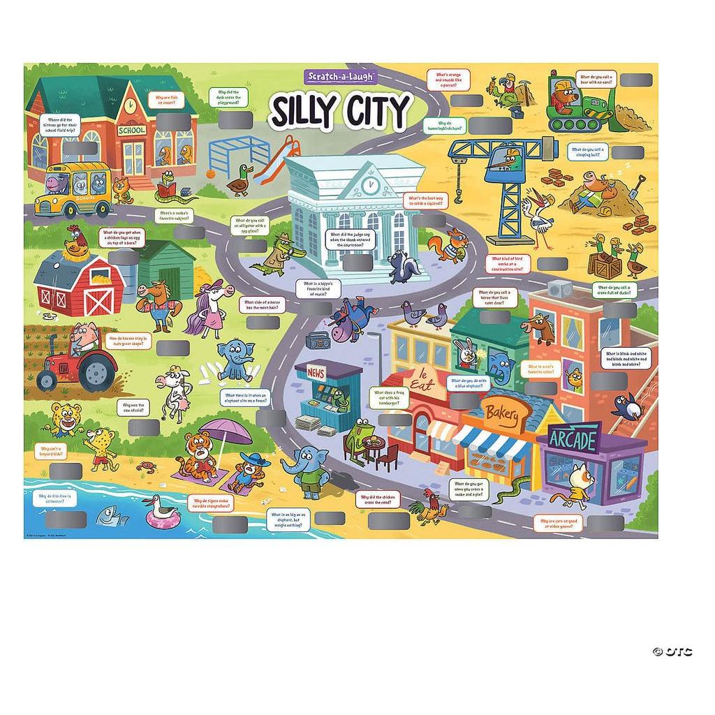 Peaceable Kingdom Scratch Off Poster: Silly City