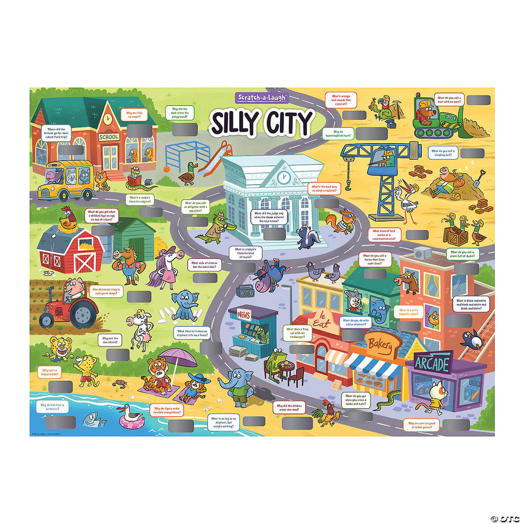 Peaceable Kingdom Scratch Off Poster: Silly City
