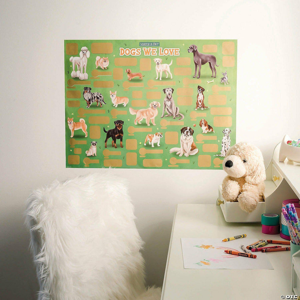 Peaceable Kingdom Scratch Off Poster: Dogs We Love