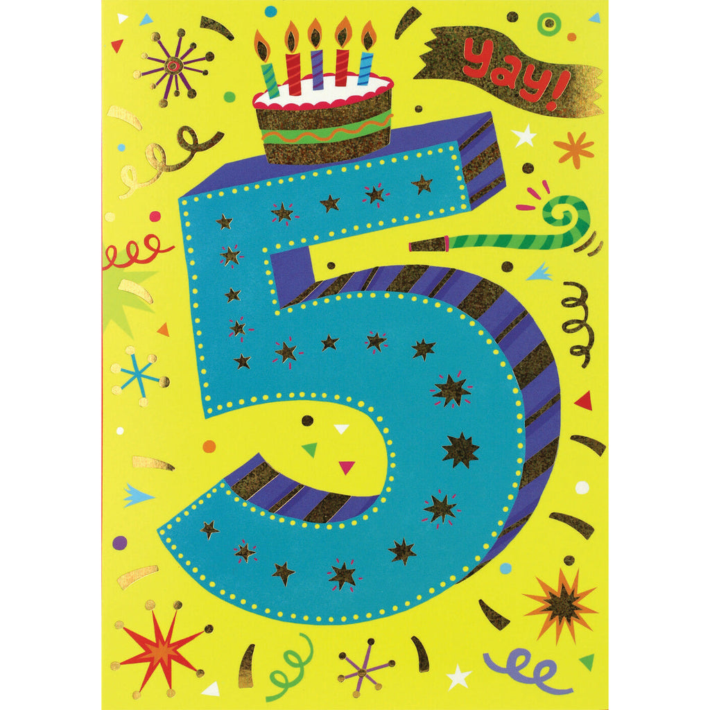 Peaceable Kingdom Birthday Card Age 5