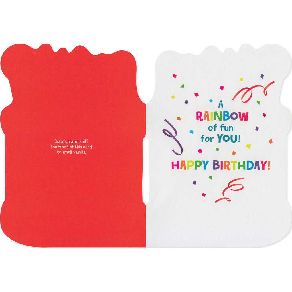 Peaceable Kingdom Birthday Card Scratch & Sniff Rainbow Cake