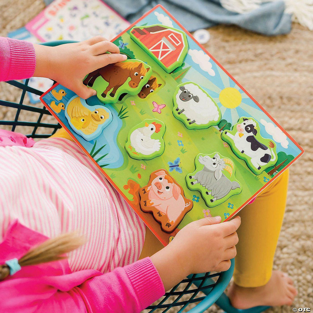 Peaceable Kingdom My First Wooden Puzzle: Farm Animals