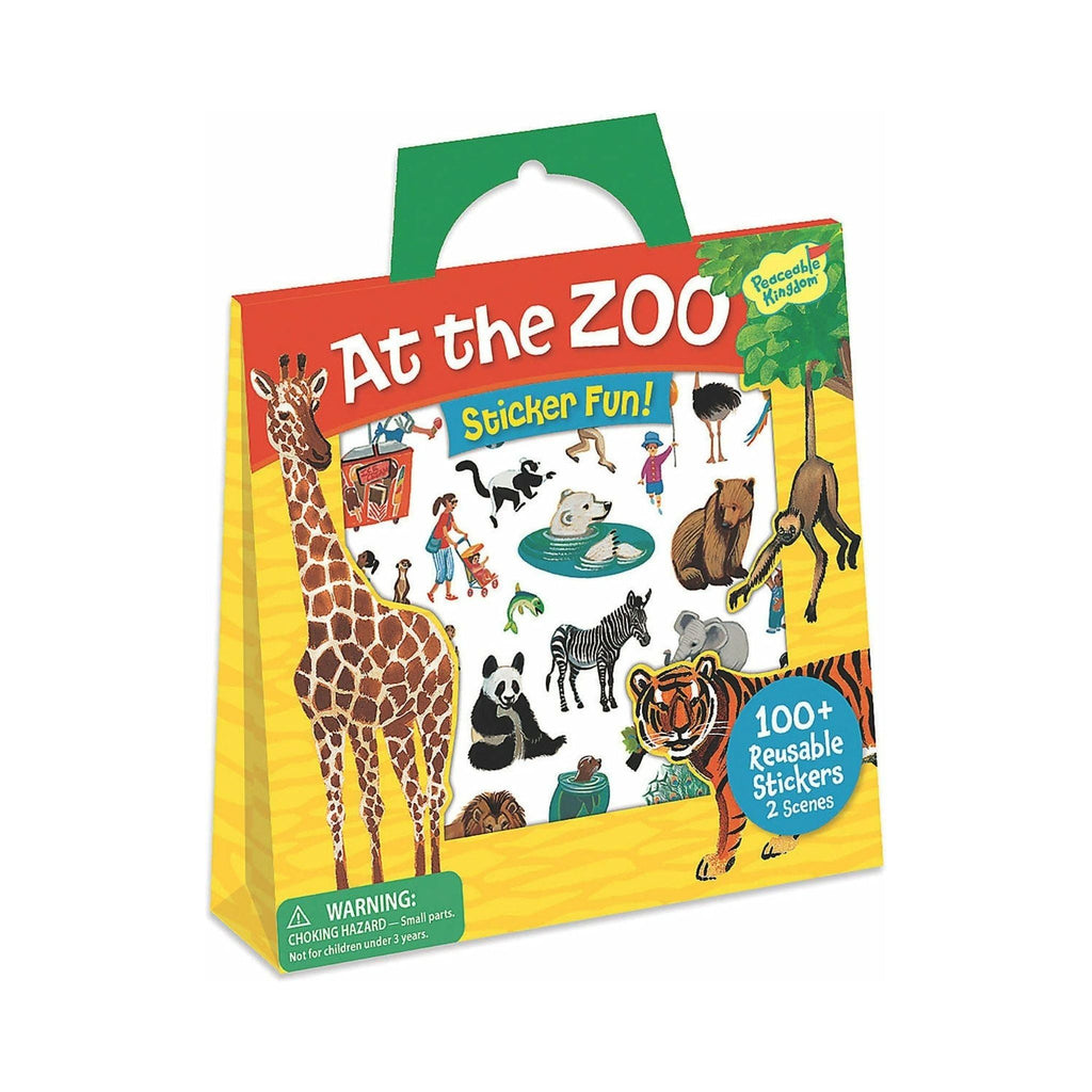 Peaceable Kingdom Reusable Sticker Tote At The Zoo
