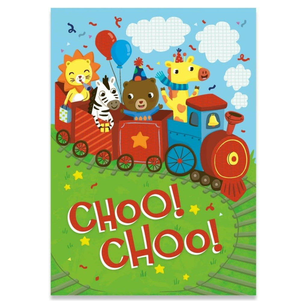 Peaceable Kingdom Birthday Card Choo Choo Train