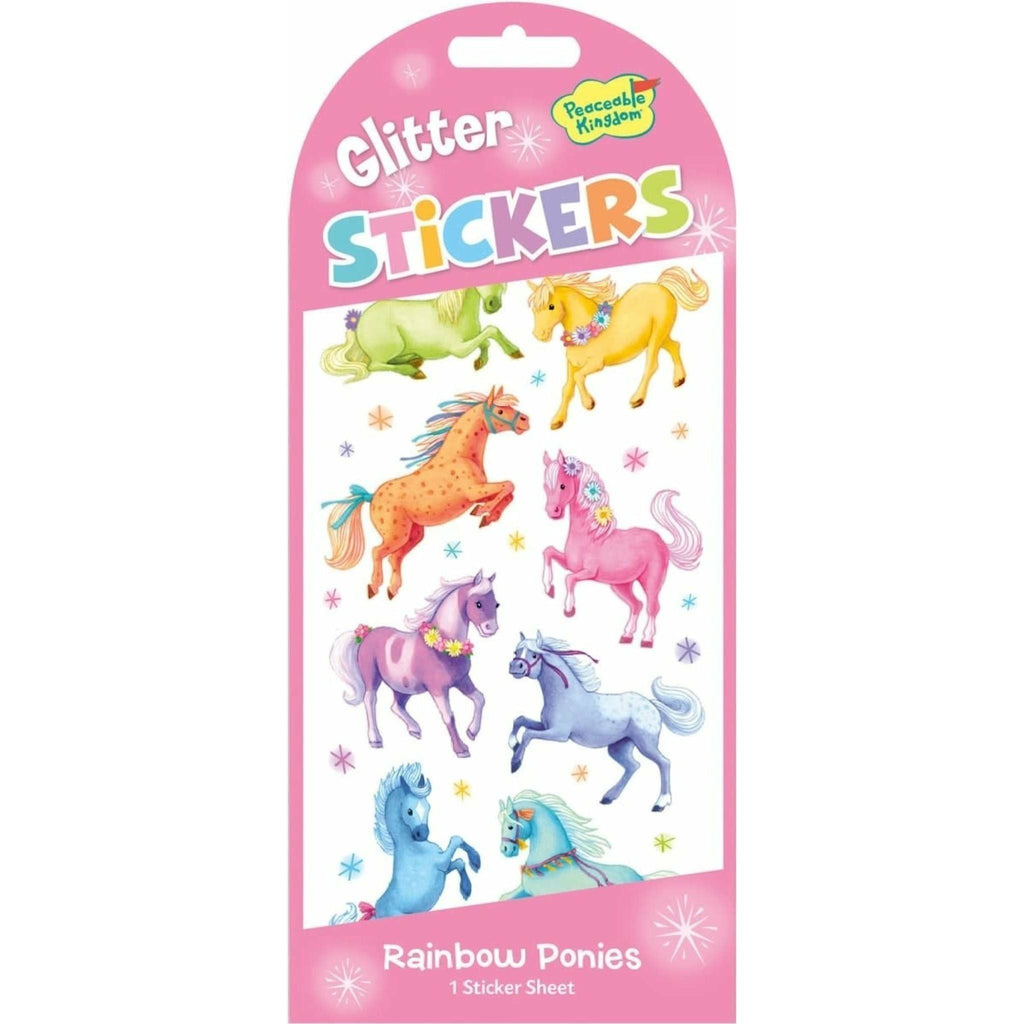 Peaceable Kingdom Stickers Glitter Ponies